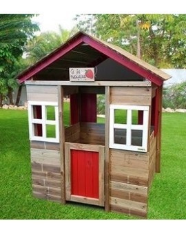 Maison d'enfant en bois Masgames FRAISE DELUXE XL