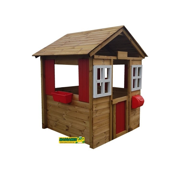 Maison d'enfant en bois Masgames FRAISE DELUXE XL