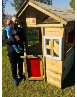 Maison d'enfant en bois Masgames FRAISE XL