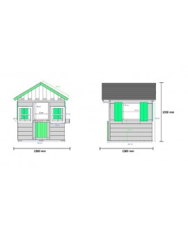 Maison d'enfant en bois Masgames LOLLIPOP Bleue