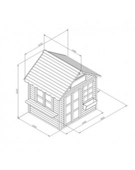 Maison d'enfant en bois Masgames FLAM Surélevée