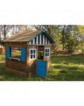 Maison d'enfant en bois Masgames LOLLIPOP XL Bleue