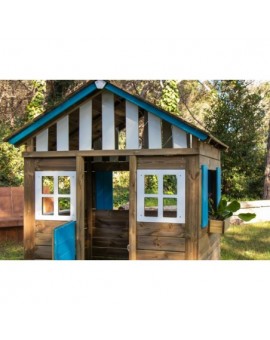 Maison d'enfant en bois Masgames LOLLIPOP XL Bleue