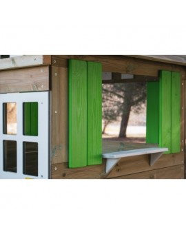 Maison d'enfant en bois Masgames LOLLIPOP Surélevée verte