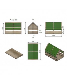 Maison d'enfant en bois Masgames ANDREA