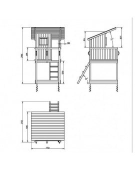 Aire de jeux Masgames BEACH HUT L avec balançoire