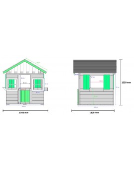 Maison d'enfant en bois Masgames LOLLIPOP Blanche