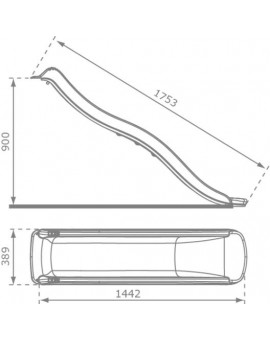 Rampe toboggan MASGAMES M (hauteur 90 cm)