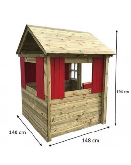 Maison d'enfant en bois Masgames FRAISE XL