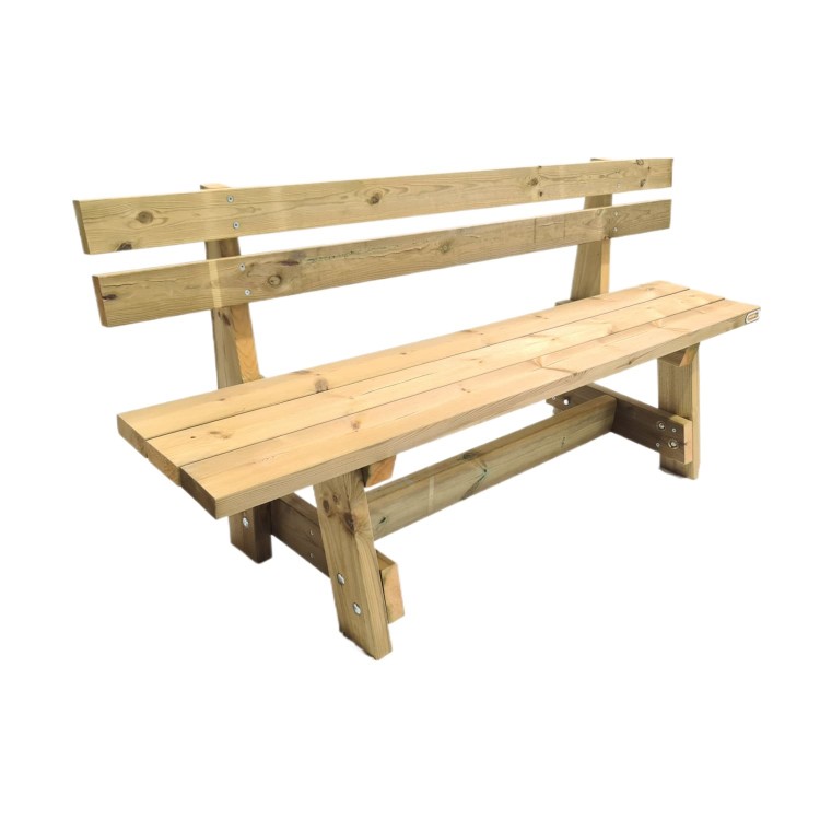 Banc en bois avec dossier MASGAMES VIC