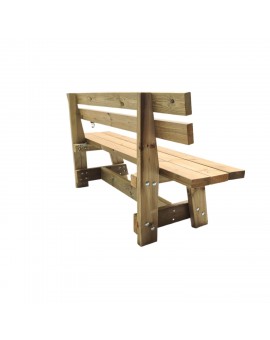 Banc en bois avec dossier MASGAMES VIC