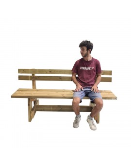 Banc en bois avec dossier MASGAMES VIC