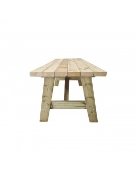 Table en bois ZURICH avec bancs avec dossier VIC