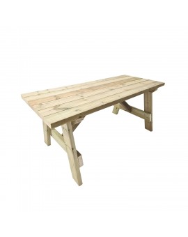 Table en bois ZURICH avec bancs avec dossier VIC