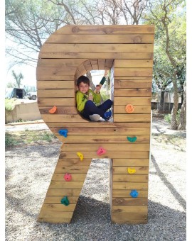 Lettres Géantes Masgames ALPHAPLAY avec pierres à grimper peintes