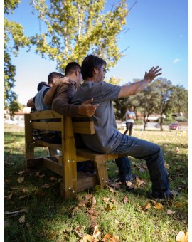 Banc en bois avec dossier MASGAMES VIC