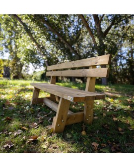 Banc en bois avec dossier MASGAMES VIC