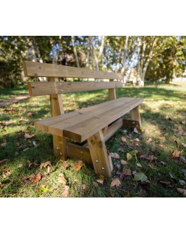 Banc en bois avec dossier MASGAMES VIC