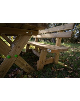 Table en bois XERTA avec bancs avec dossier VIC