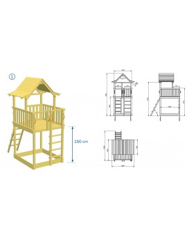 Aire de jeux Masgames PAGODA XL avec Challenger