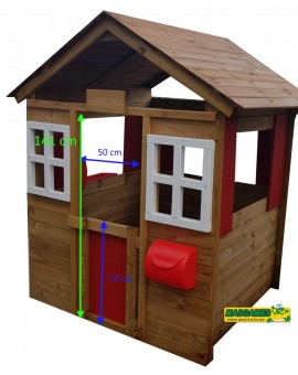 Maison d'enfant en bois Masgames FRAISE XL