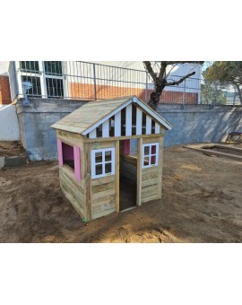 Maison d'enfant en bois Masgames LOLLIPOP XL Horeca rose