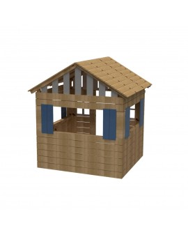 Maison d'enfant en bois Masgames LOLLIPOP XL Horeca bleue