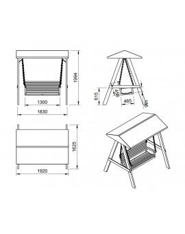 Balançoire de jardin MASGAMES ELNA XL