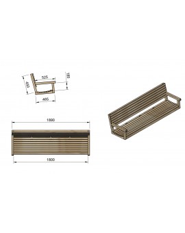 Banc balançoire de jardin MASGAMES ELNA XL