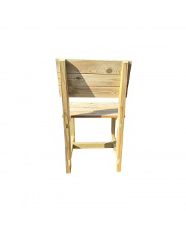 Lot de 4 chaises d'extérieur en bois MASGAMES BATEA