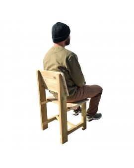 Lot de 4 chaises d'extérieur en bois MASGAMES BATEA