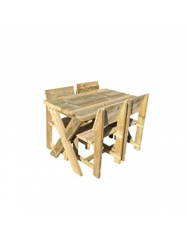 TABLE EN BOIS MASGAMES XERTA 120 AVEC CHAISES MASGAMES BATEA