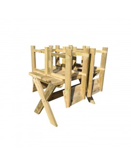 TABLE EN BOIS MASGAMES XERTA 120 AVEC CHAISES MASGAMES BATEA