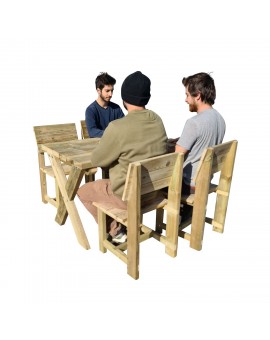 TABLE EN BOIS MASGAMES XERTA 120 AVEC CHAISES MASGAMES BATEA