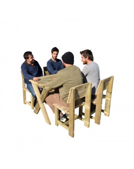 TABLE EN BOIS MASGAMES XERTA 120 AVEC CHAISES MASGAMES BATEA