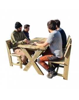 TABLE EN BOIS MASGAMES XERTA 120 AVEC CHAISES MASGAMES BATEA