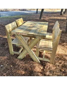 TABLE EN BOIS MASGAMES XERTA 120 AVEC CHAISES MASGAMES BATEA