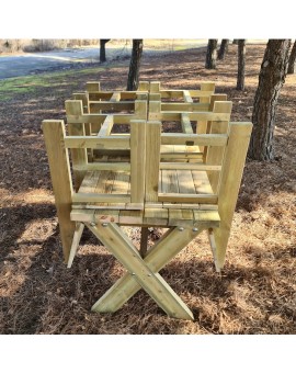 TABLE EN BOIS MASGAMES XERTA 120 AVEC CHAISES MASGAMES BATEA