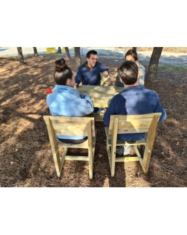 TABLE EN BOIS MASGAMES XERTA 120 AVEC CHAISES MASGAMES BATEA