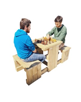 Table d'échecs en bois MASGAMES DAMA