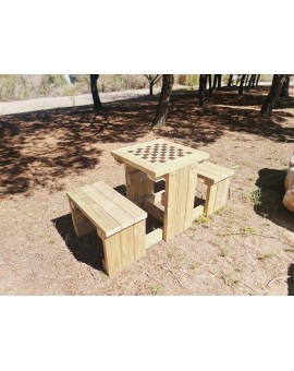 Table d'échecs en bois MASGAMES DAMA