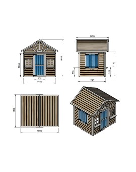 Maison d'enfants en bois à panneaux Masgames VISBY