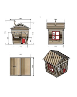 Maison d'enfants en bois à panneaux Masgames FADA