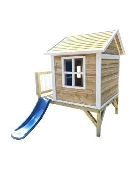 Maison d'enfants en bois à panneaux Masgames VISBY surélevés 60 cm