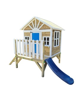 Maison d'enfants en bois à panneaux Masgames VISBY surélevés 60 cm