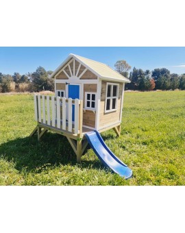 Maison d'enfants en bois à panneaux Masgames VISBY surélevés 60 cm