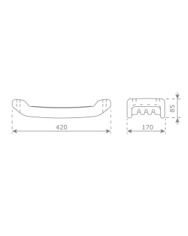 Kit pour la fabrication d'une balançoire avec des angles droits et arrondis