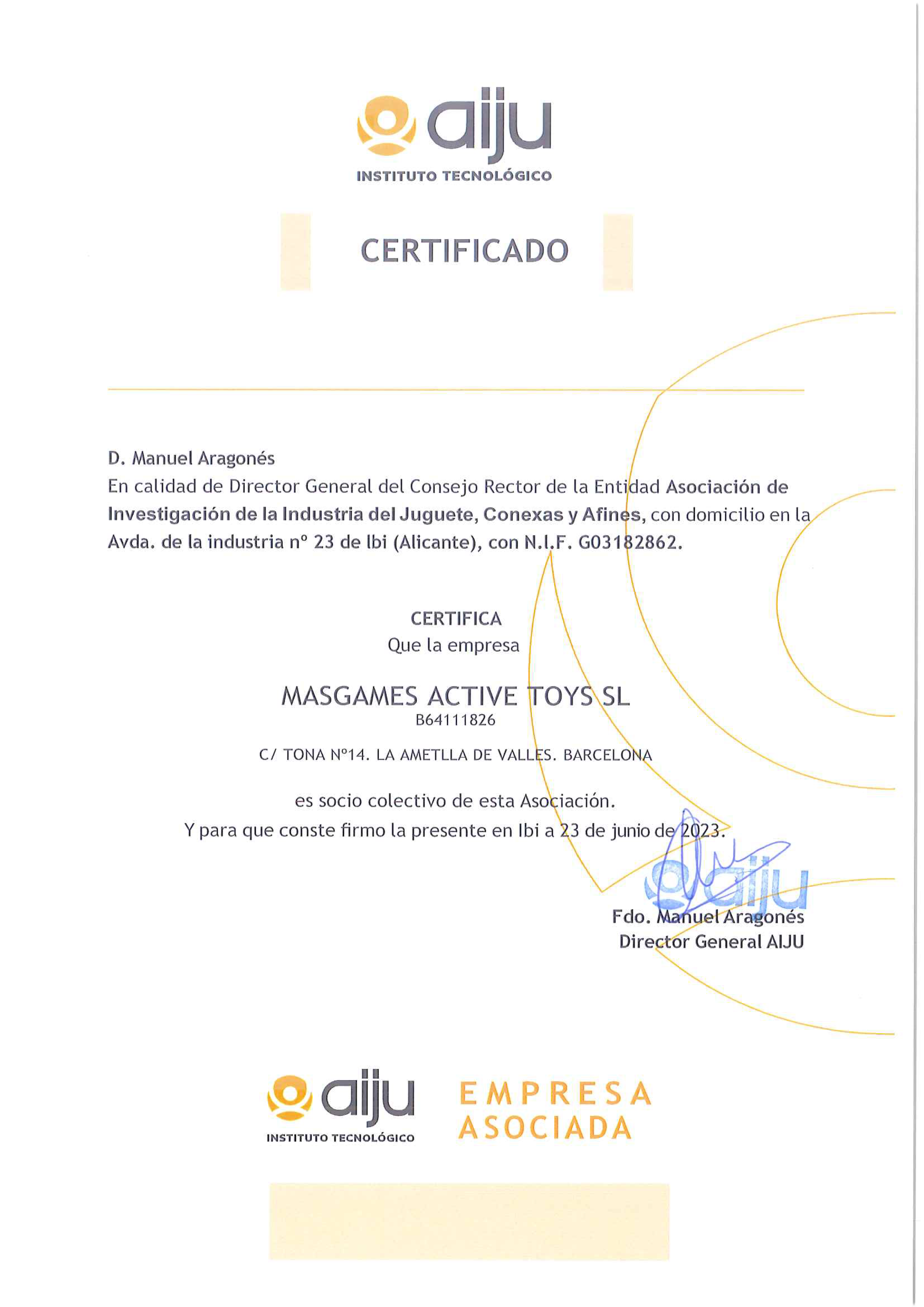 Certificat AIJU